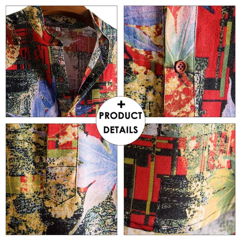 Puimentiua Short Sleeve Print Shirt Men Summer Floral Loose Baggy Hawaii Holiday Beach Shirt Tee Tops Buttons Blouse Fashion
Puimentiua Short Sleeve Print Shirt Men Summer Floral Loose Baggy Hawaii Holiday Beach Shirt Tee Tops Buttons Blouse Fashion