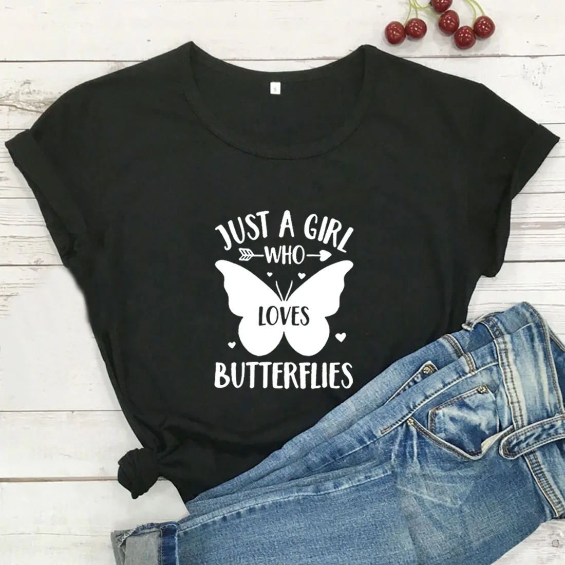 Women Shrot Sleeve Loose Camiseta Mujer White Tee Shirt Femme T-shirt Just A Girl Butterfly Funny T Shirt Women Harajuku Tshirt
Women Shrot Sleeve Loose Camiseta Mujer White Tee Shirt Femme T-shirt Just A Girl Butterfly Funny T Shirt Women Harajuku Tshirt