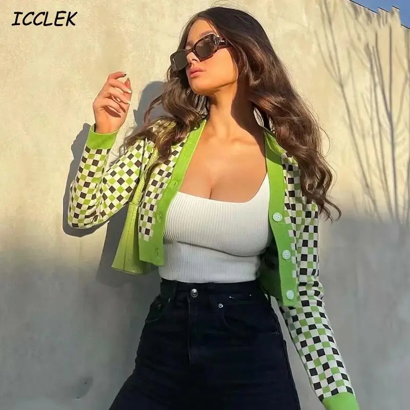 Женский Укороченный кардиган, зеленые свитера в клетку, Осеннее Женское пальто с V-образным вырезом и длинным рукавом, вязаные укороченные т...
Женский Укороченный кардиган, зеленые свитера в клетку, Осеннее Женское пальто с V-образным вырезом и длинным рукавом, вязаные укороченные т...