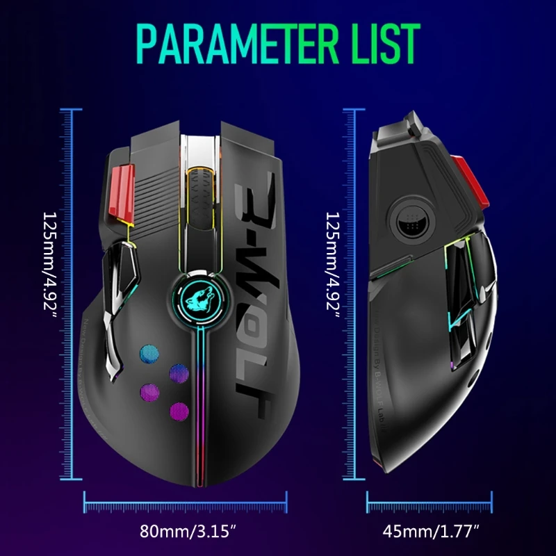 X6 Wireless Rechargeable Gaming Mouse Dual Mode Wired Mechanical Mouse 12000 DPI with Backlight for PC Laptop
X6 Wireless Rechargeable Gaming Mouse Dual Mode Wired Mechanical Mouse 12000 DPI with Backlight for PC Laptop