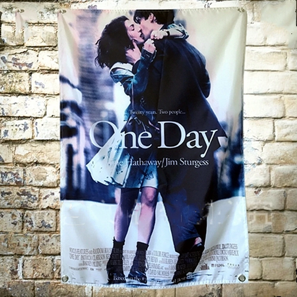 

One Day Hollywood Movie Poster Flag Banner Tapestry Wall Hanging Tapestries Wall Cloth Stickers Bedside Bedroom Home Decor