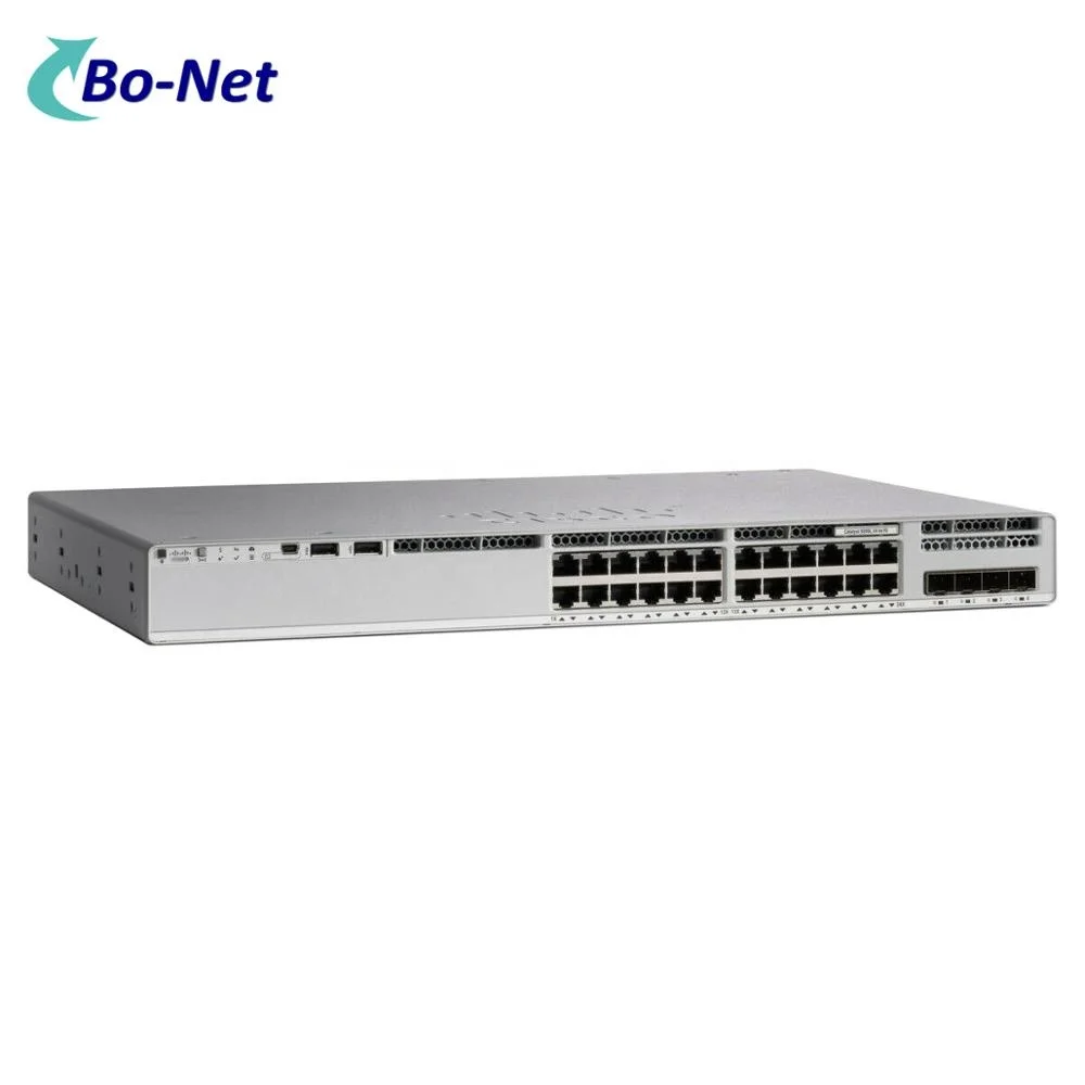Original Cisco C9200L-24P-4G-A Switch 9200 24 Port Gigabit Full PoE+ ports Network Stackable Switch
Original Cisco C9200L-24P-4G-A Switch 9200 24 Port Gigabit Full PoE+ ports Network Stackable Switch