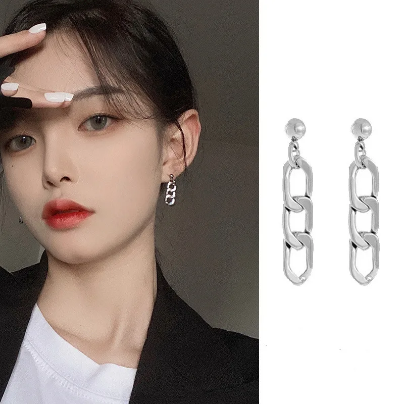 Fashion Korean Dangle Earrings For Women 2021 Charm Pendant Long Geometric Drop Earring Punk Style Thick Link Chain Jewelry Gift
Fashion Korean Dangle Earrings For Women 2021 Charm Pendant Long Geometric Drop Earring Punk Style Thick Link Chain Jewelry Gift