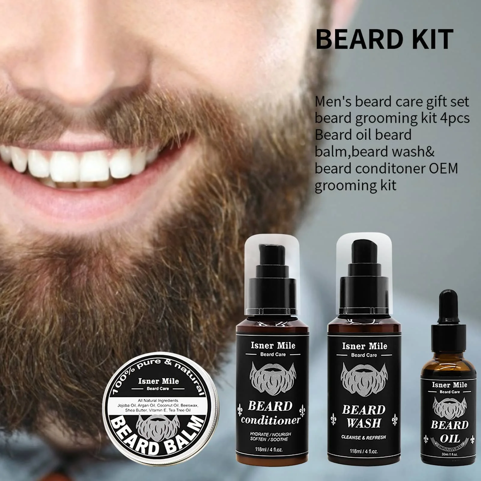 Men Natural Beard Grooming Kit Beard Growth Enhancer Fragrant Healthy Growth Beard Care Beard Beard Oil Balm For Facial Hair
Men Natural Beard Grooming Kit Beard Growth Enhancer Fragrant Healthy Growth Beard Care Beard Beard Oil Balm For Facial Hair