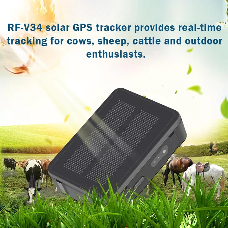 GPS-трекер для овец коров скота лошадей с мощной солнечной батареей магнитный