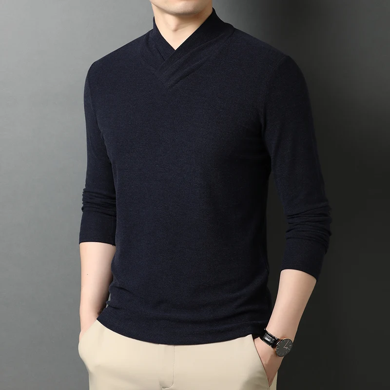 2021 spring autumn new v-neck solid color long-sleeved t shirt men's Bottoming shirt 215198
2021 spring autumn new v-neck solid color long-sleeved t shirt men's Bottoming shirt 215198