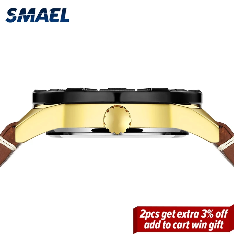 SMAEL Military Men's Watches Sports Watch Leather Strap Man Watch Male Clock Chronograph Quartz Wristwatch Relogio Masculino
SMAEL Military Men's Watches Sports Watch Leather Strap Man Watch Male Clock Chronograph Quartz Wristwatch Relogio Masculino