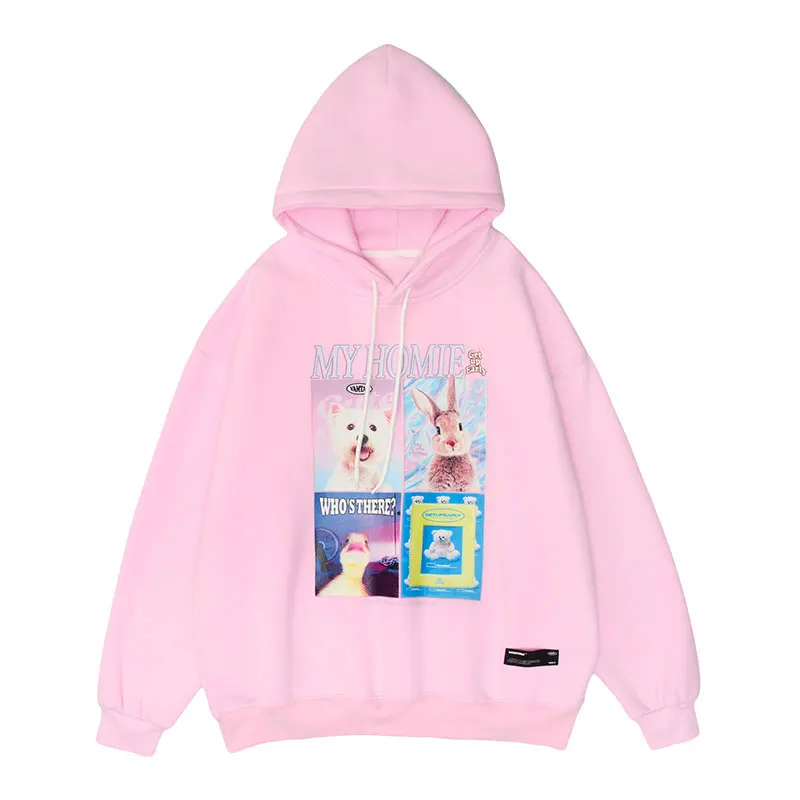 Hooded Sweatshirts Rabbit Dog Print Pullover Fleece Hoodies Streetwear Casual Cotton Loose Hooded Tops
Hooded Sweatshirts Rabbit Dog Print Pullover Fleece Hoodies Streetwear Casual Cotton Loose Hooded Tops