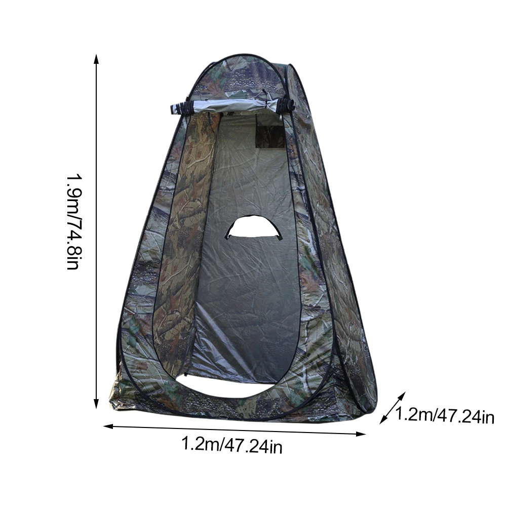 Outdoor Privacy Pop-up Beach Tent Camouflage Waterproof Awning Movable Toilet Shower Room Rain Shelter For Camping Fishing 
Outdoor Privacy Pop-up Beach Tent Camouflage Waterproof Awning Movable Toilet Shower Room Rain Shelter For Camping Fishing
