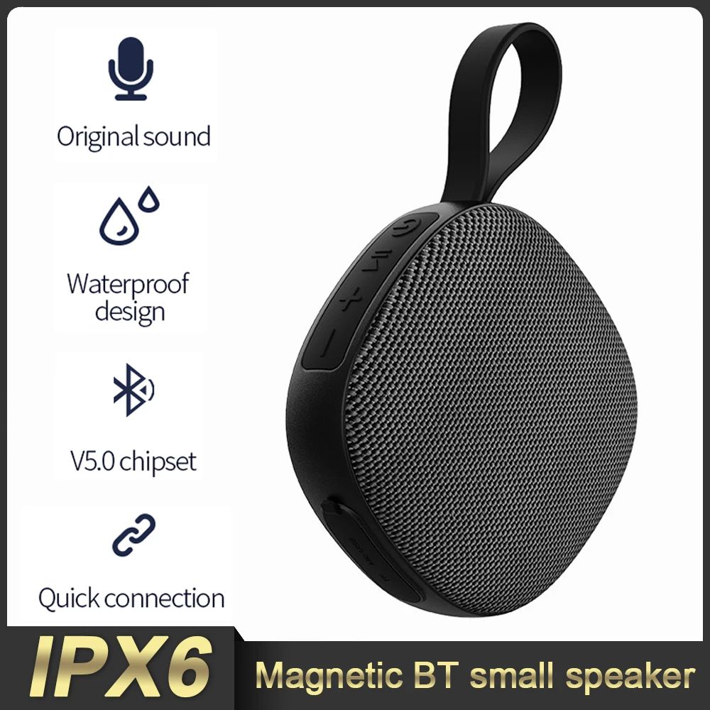 Magnetic Absorption Speaker Portable Mini Wireless Waterproof IPX6 Bluetooth-Compatible 5.0 Outdoor Speaker Black
Magnetic Absorption Speaker Portable Mini Wireless Waterproof IPX6 Bluetooth-Compatible 5.0 Outdoor Speaker Black