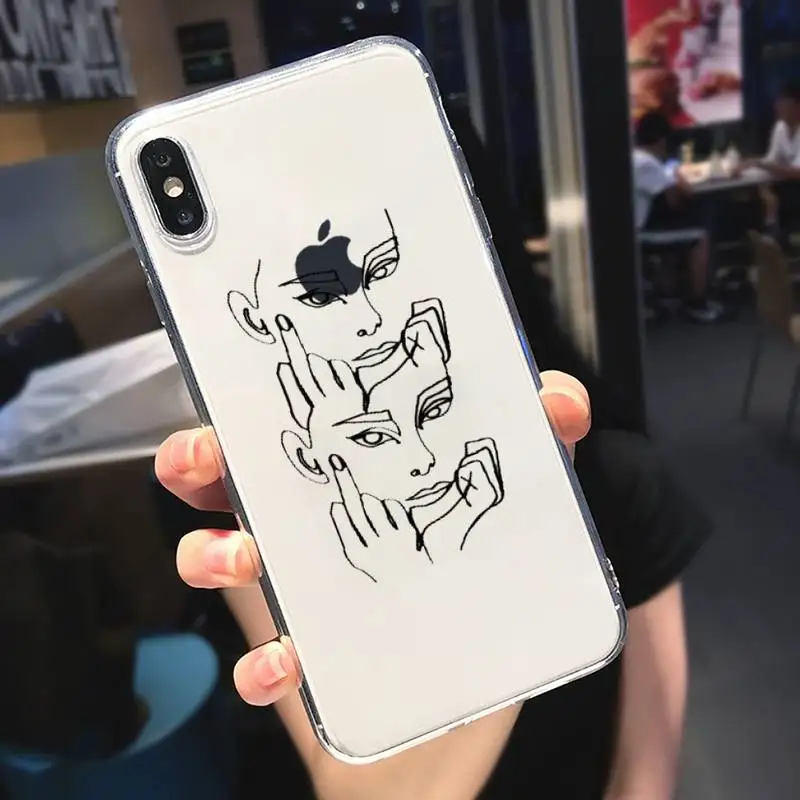 Funny Abstract Art Lines cover Phone Case Transparent for iPhone 6 7 8 11 12 s mini pro X XS XR MAX Plus
Funny Abstract Art Lines cover Phone Case Transparent for iPhone 6 7 8 11 12 s mini pro X XS XR MAX Plus