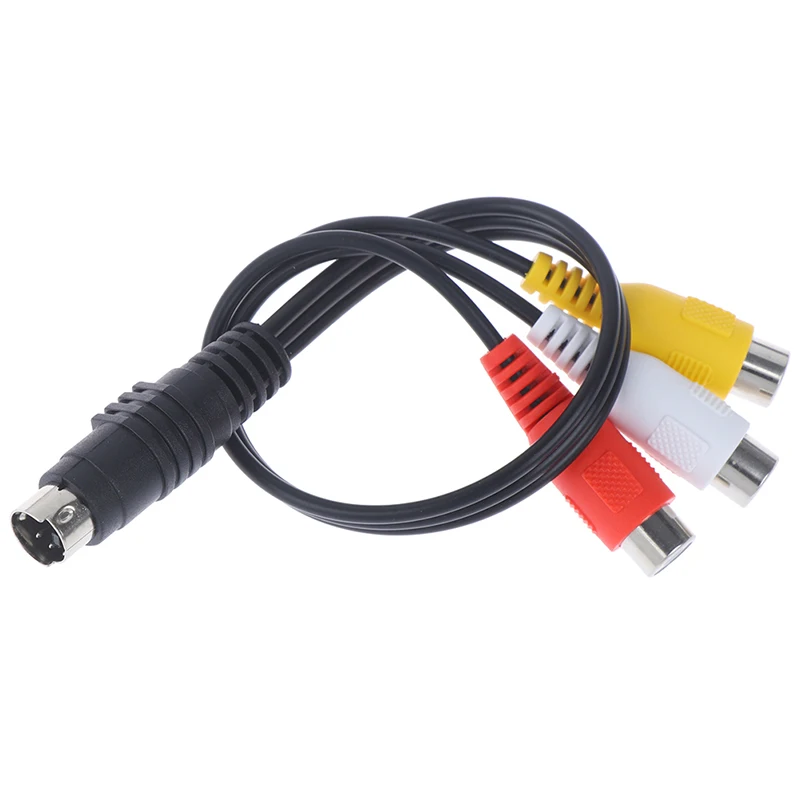 Новый 1 шт. 27 см медный Видео Аудио кабель 4 Pin до 3 RCA Женский ТВ Кабель-адаптер