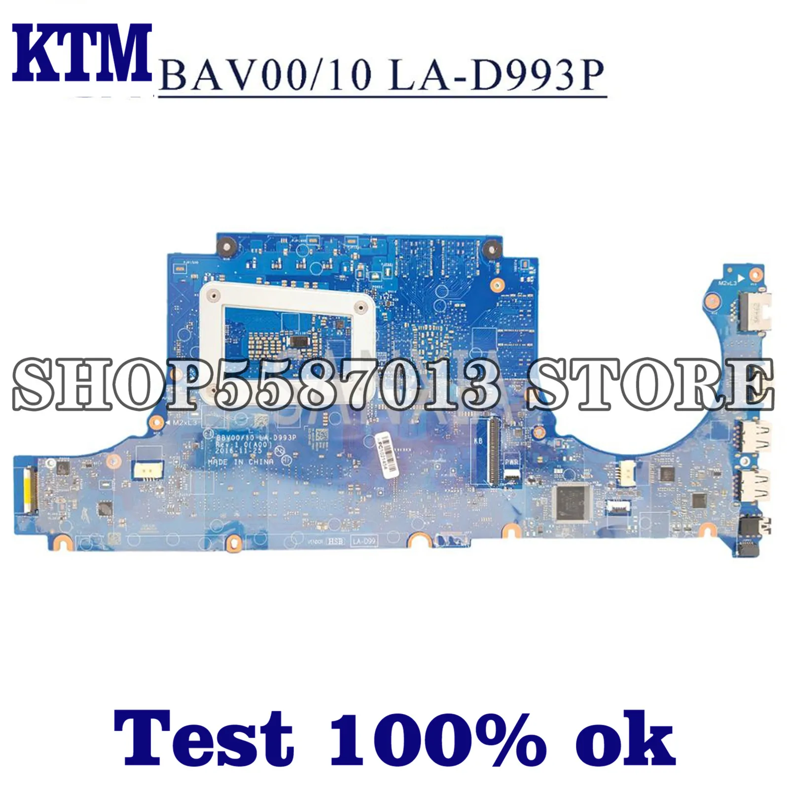 KEFU BAV00/10 LA-D993P Laptop motherboard for Dell Inspiron 15 Gaming 7567 Master original mainboard I5-7300HQ GTX1050TI-4GB
KEFU BAV00/10 LA-D993P Laptop motherboard for Dell Inspiron 15 Gaming 7567 Master original mainboard I5-7300HQ GTX1050TI-4GB