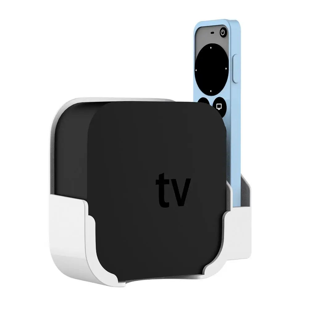 Настенный держатель кронштейн для хранения ТВ-приставки Apple TV 4K 2/3/4/5/6 Gen и пульт