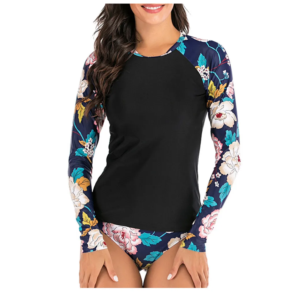 Sexy Swimwear Women's Swimsuit Sunscreen Long Sleeve Print Tankini Beach Surfing Suit Bikini Swimsuit 2022 New Woman Swimsuits
Sexy Swimwear Women's Swimsuit Sunscreen Long Sleeve Print Tankini Beach Surfing Suit Bikini Swimsuit 2022 New Woman Swimsuits