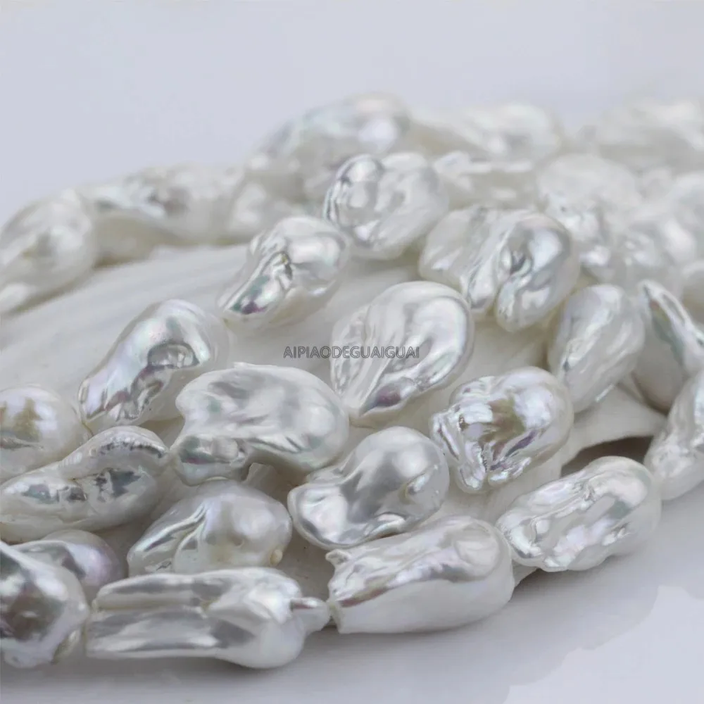 APDGG Genuine Natural 16mm AA white baroque pearl strands loose beads women lady jewelry DIY
APDGG Genuine Natural 16mm AA white baroque pearl strands loose beads women lady jewelry DIY