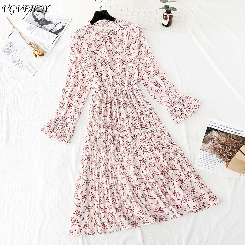 2020 women dress elegant floral print mid calf stylish Chiffon dress long sleeve bow tie A-line dresses female vintage vestid
2020 women dress elegant floral print mid calf stylish Chiffon dress long sleeve bow tie A-line dresses female vintage vestid