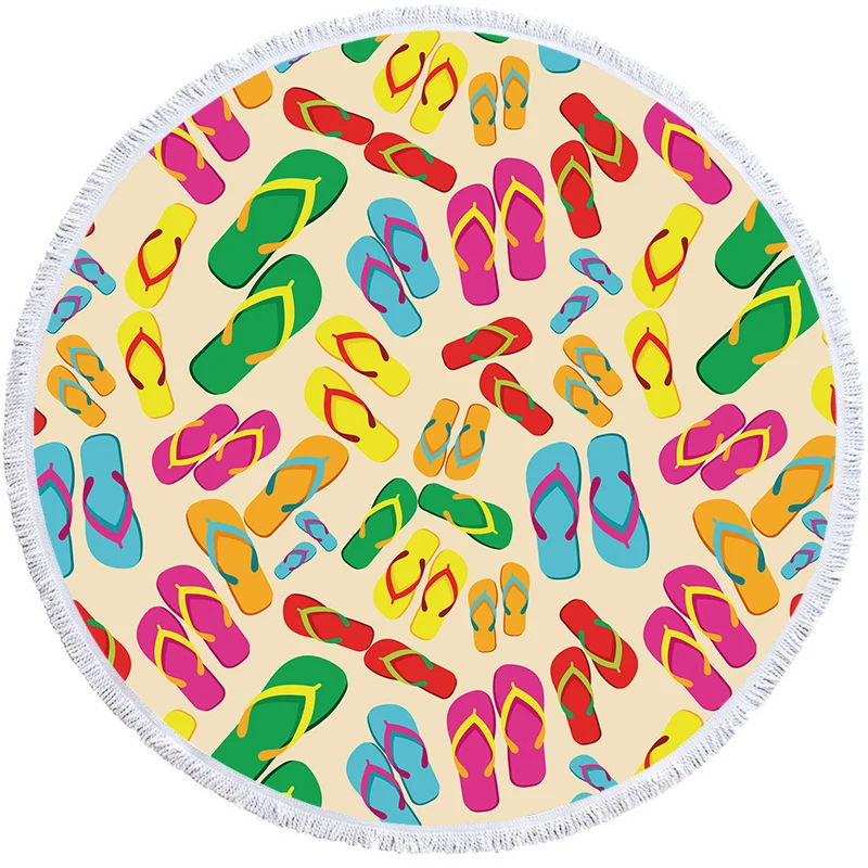 Round Beach Towel Summer Flip-Flops Thicker Microfiber Beach Towel Blanket Yoga Mat Soft Swimming Mats Bath Towel Wall Hanging 
Round Beach Towel Summer Flip-Flops Thicker Microfiber Beach Towel Blanket Yoga Mat Soft Swimming Mats Bath Towel Wall Hanging