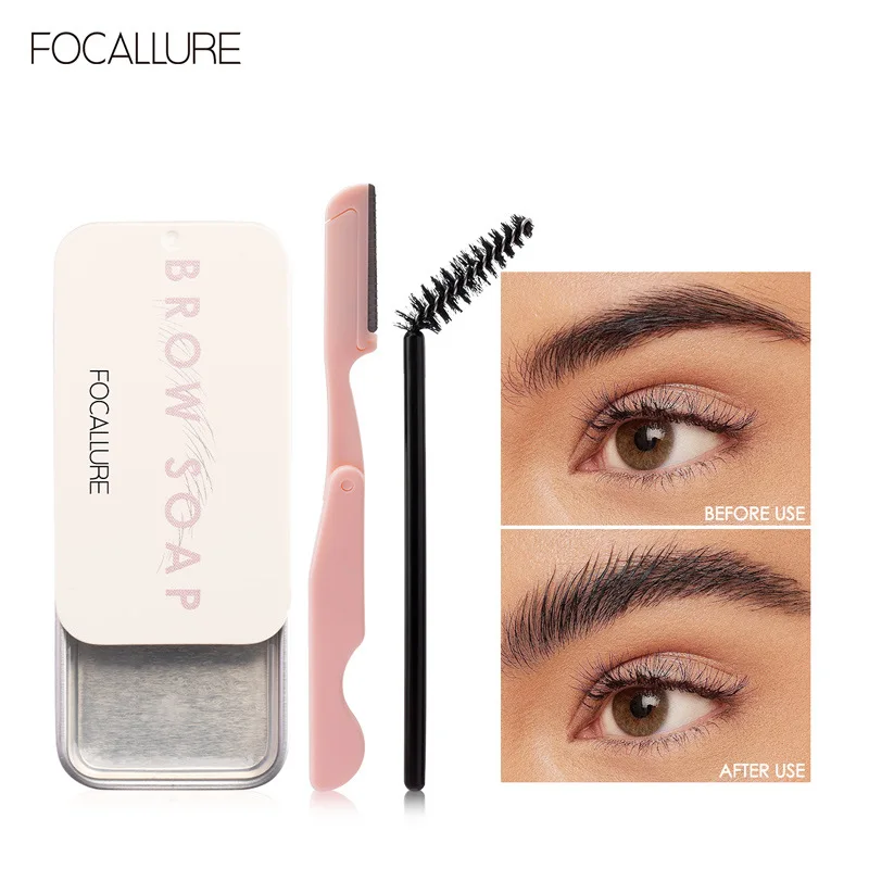 

FOCALLURE Eyebrow Gel Brows Wax Waterproof Long-Lasting 3D Feathery Wild Brow Styling Soap For Eyebrows Women's Cosmetics