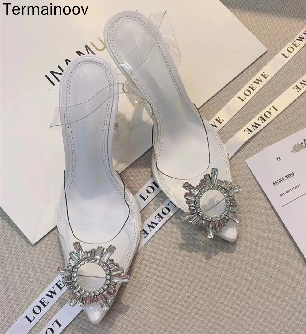 Termainoov Women Pumps Pointed Toe Transparent PVC High Heels Rhinestones Wedding Shoes Party Dress Shoes
Termainoov Women Pumps Pointed Toe Transparent PVC High Heels Rhinestones Wedding Shoes Party Dress Shoes