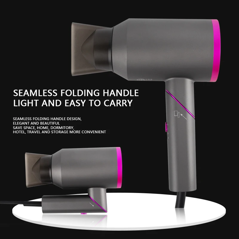 2000W Folding Hair Dryer Portable Negative Ion Hair Dryer Hot And Cold Air Brush Hair Dryer Powerful Hair Dryer Salon Style Tool
2000W Folding Hair Dryer Portable Negative Ion Hair Dryer Hot And Cold Air Brush Hair Dryer Powerful Hair Dryer Salon Style Tool
