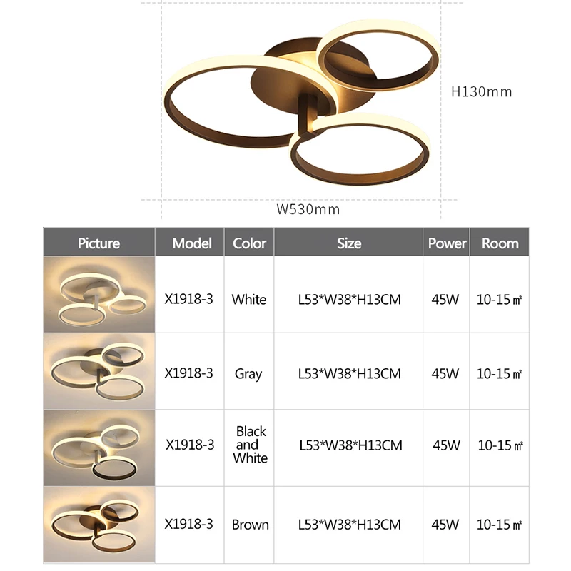 Gray/White/Brown/Black led chandelier for Bedroom study room lights Creative modern chandelier lampara techo chandelier lighting
Gray/White/Brown/Black led chandelier for Bedroom study room lights Creative modern chandelier lampara techo chandelier lighting