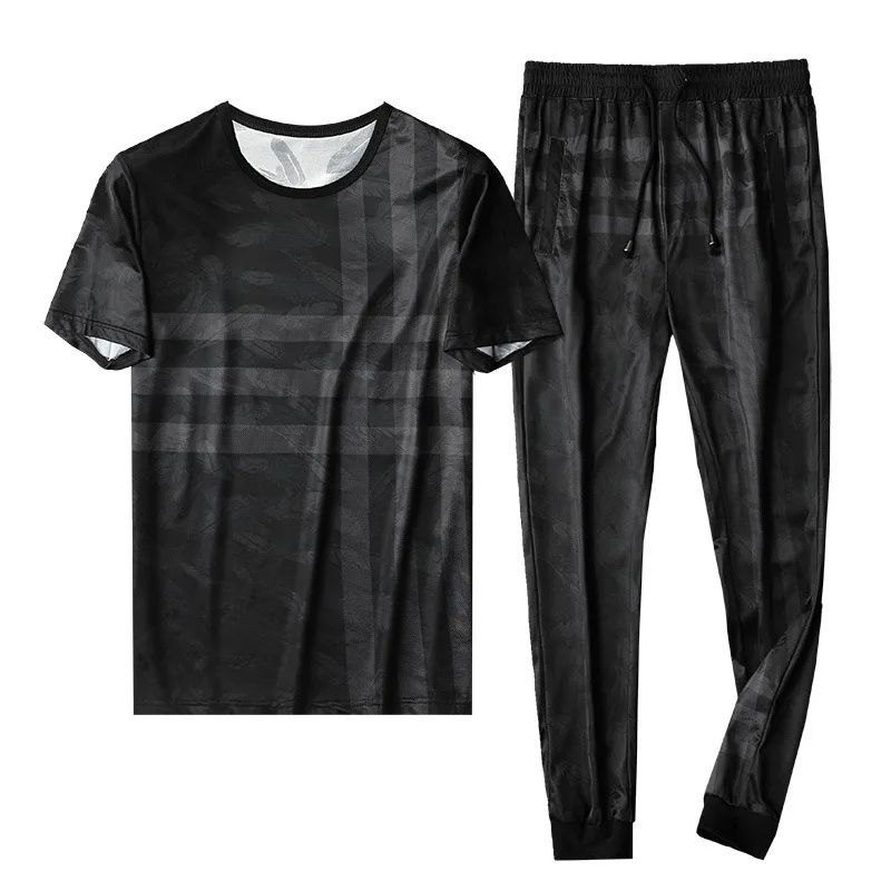 Men's short-sleeved T-shirt casual suit 2021 summer new trendy brand trend sports two-piece suit men
Men's short-sleeved T-shirt casual suit 2021 summer new trendy brand trend sports two-piece suit men