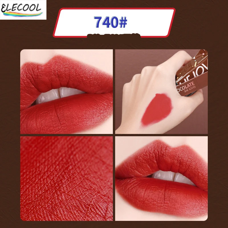 ELECOOL Chocolate Matte Velvet Lip Glaze Waterproof Lip Gloss Long Lasting Nude Lipstick Women Red Lip Tint Beauty Cosmetic Tool
ELECOOL Chocolate Matte Velvet Lip Glaze Waterproof Lip Gloss Long Lasting Nude Lipstick Women Red Lip Tint Beauty Cosmetic Tool