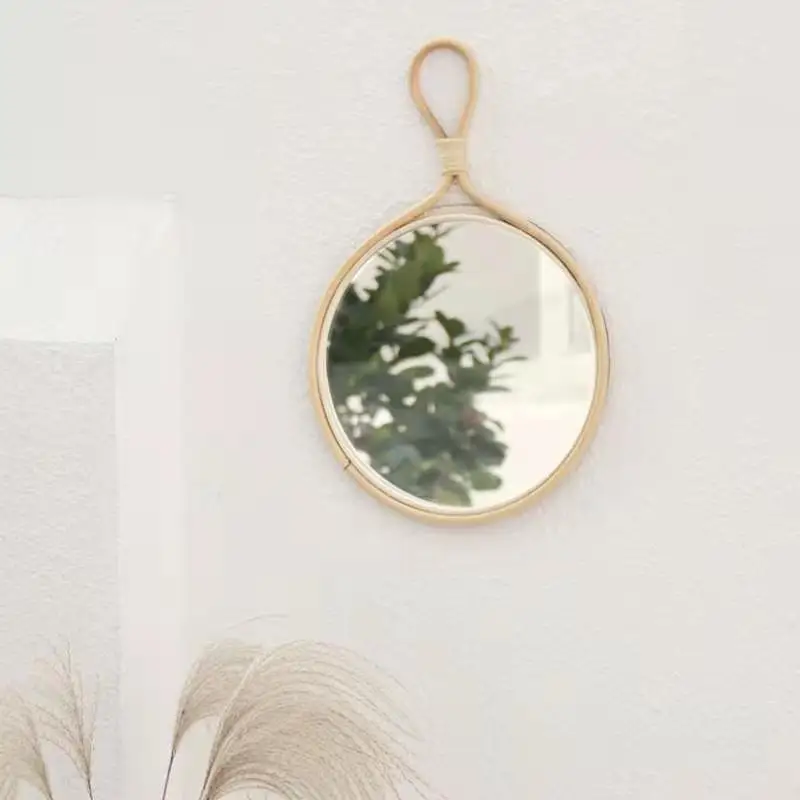 Round Mirror Home Decor Nordic Rattan Plaited Mirrors for Living Room Wall Hanging of Bedroom Aesthetic Room Decoration 
Round Mirror Home Decor Nordic Rattan Plaited Mirrors for Living Room Wall Hanging of Bedroom Aesthetic Room Decoration