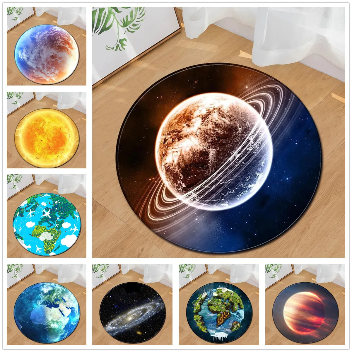 3D Living Room Carpet Round Rugs Space Planet Floor Area Rug Chair Mat for Bedroom Children Doormat Flannel Anti-slip Floormat
3D Living Room Carpet Round Rugs Space Planet Floor Area Rug Chair Mat for Bedroom Children Doormat Flannel Anti-slip Floormat