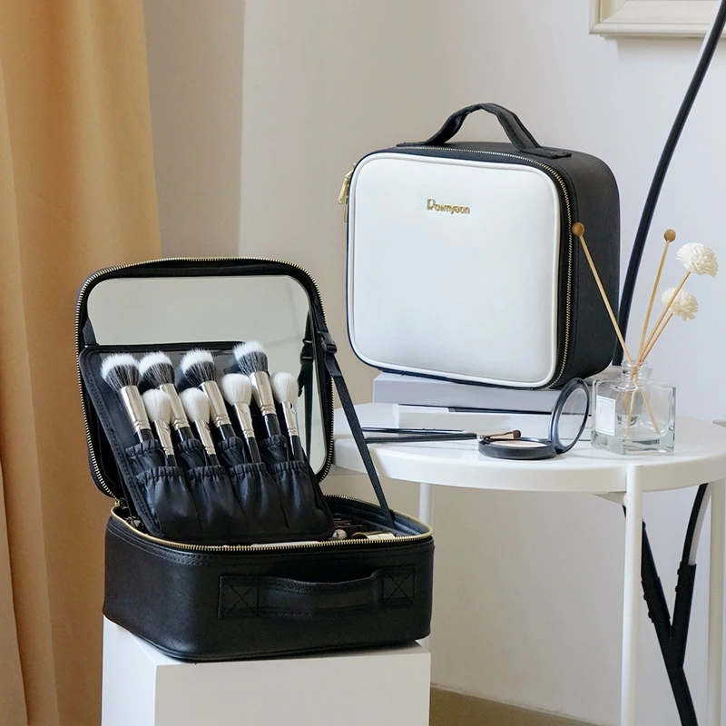 Rownyeon Cosmetic Bag with Mirror with Partition Cosmetic Storage Bag Cosmetic Bag Waterproof Portable Ladies MT22 S 
Rownyeon Cosmetic Bag with Mirror with Partition Cosmetic Storage Bag Cosmetic Bag Waterproof Portable Ladies MT22 S