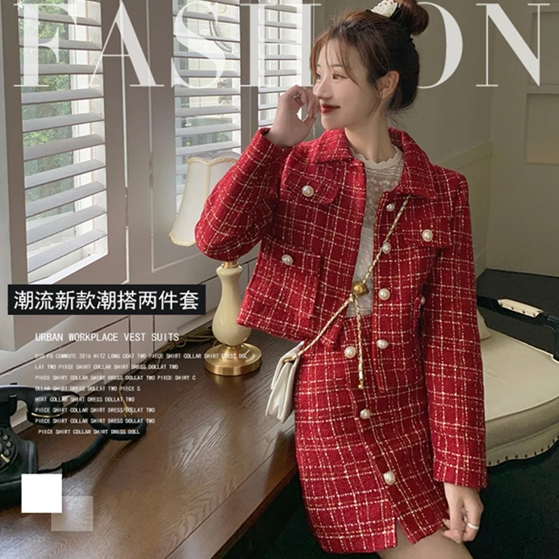 YUZACDWX Women Autumn Ret 2 Piece Set Female Short Tweed Jacket Coat+Mini Skirt Set Lady Two Piece Outfits Winter 2021
YUZACDWX Women Autumn Ret 2 Piece Set Female Short Tweed Jacket Coat+Mini Skirt Set Lady Two Piece Outfits Winter 2021