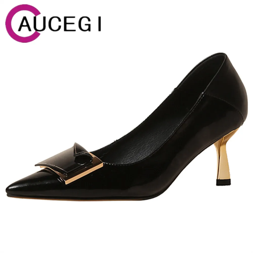 Aucegi Women Pumps Fabrics Spring Summer Thin High Heels Pointed Toe Basic Slip On Sheepskin Dress Party Shoes Size 34-40
Aucegi Women Pumps Fabrics Spring Summer Thin High Heels Pointed Toe Basic Slip On Sheepskin Dress Party Shoes Size 34-40