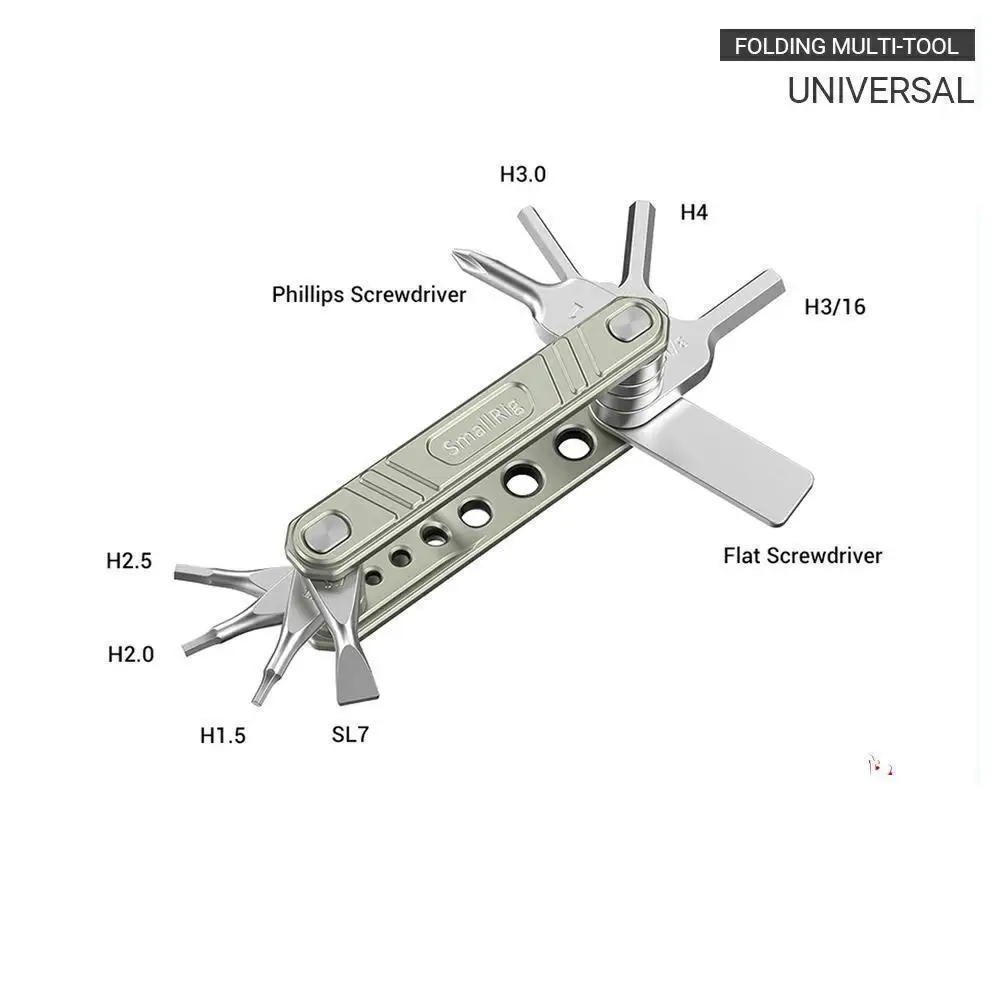 SmallRig Pocket-Sized Tool Set Universal Folding Multi-Tool for Videographers Use for Camera Gimbal 2713
SmallRig Pocket-Sized Tool Set Universal Folding Multi-Tool for Videographers Use for Camera Gimbal 2713