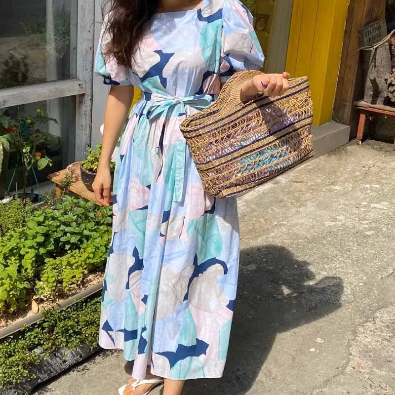 2020 New Summer Women Vintage Dress korean chic Loose High Waist Slim Was Thin Elegant Folds Square Collar Maxi Dress
2020 New Summer Women Vintage Dress korean chic Loose High Waist Slim Was Thin Elegant Folds Square Collar Maxi Dress