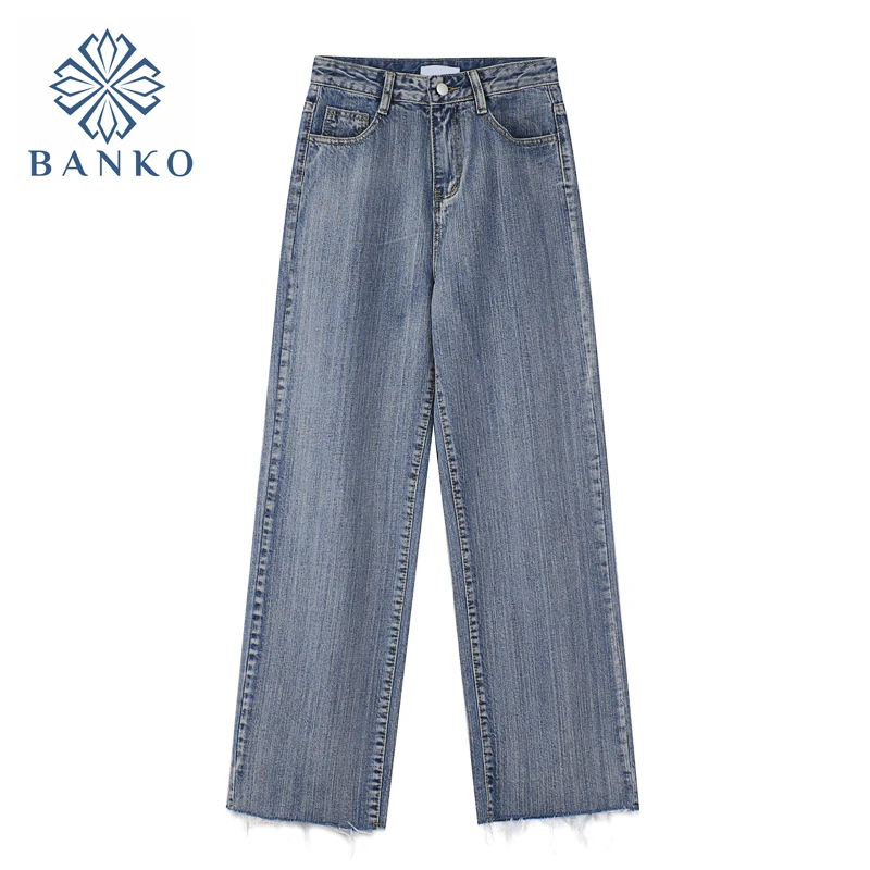 Vintage Women's Jeans 2021 High Waist Baggy All-Match Blue Casual Denim Long Trouser Female Autumn Streetwear Wide Leg Jeans 
Vintage Women's Jeans 2021 High Waist Baggy All-Match Blue Casual Denim Long Trouser Female Autumn Streetwear Wide Leg Jeans