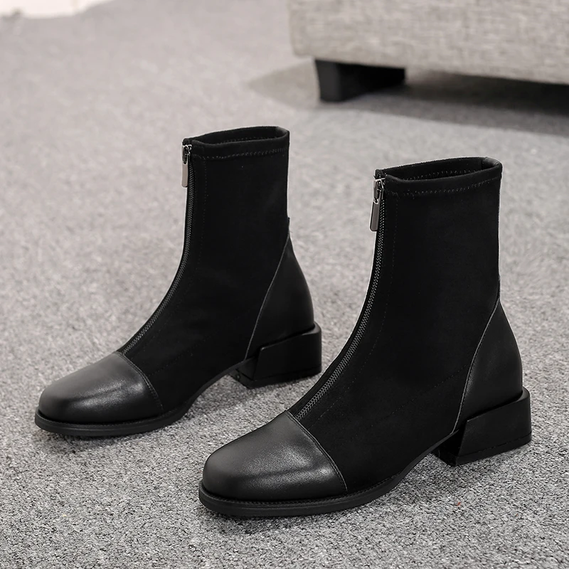 Ladies Winter Boots Mixed Colors Genuine Leather low Heels Boots Zipper 2021 Newest Party Prom Shoes Woman
Ladies Winter Boots Mixed Colors Genuine Leather low Heels Boots Zipper 2021 Newest Party Prom Shoes Woman