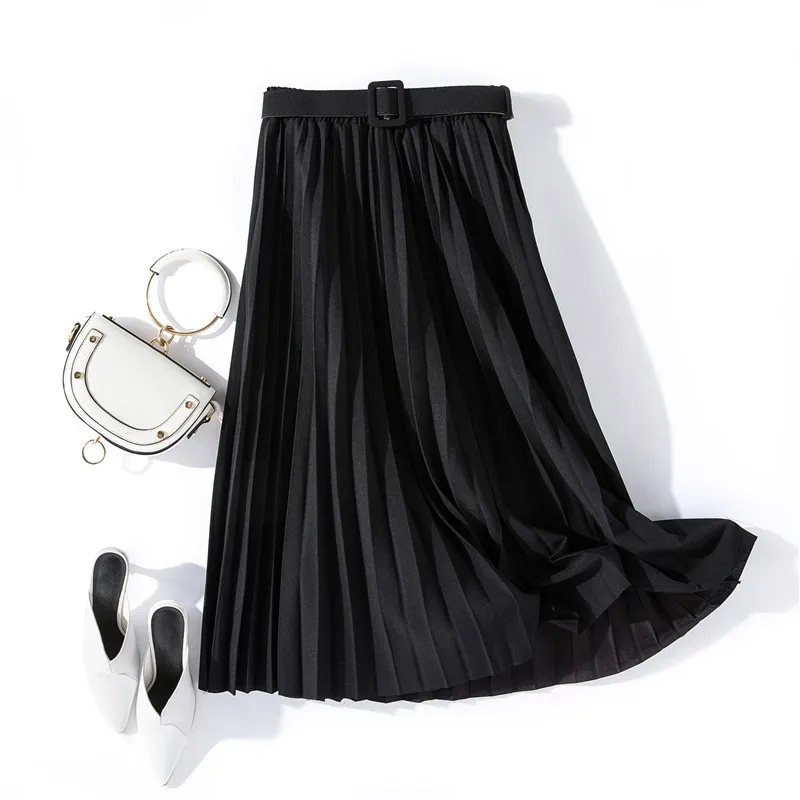 High Waist Pleated Skirt Women Solid Color Chiffon Vintage Knee Length Elastic Waist Skirt Female Crop Top Ladies Shirt
High Waist Pleated Skirt Women Solid Color Chiffon Vintage Knee Length Elastic Waist Skirt Female Crop Top Ladies Shirt