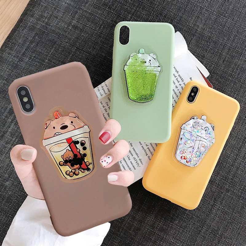 Мягкий чехол с мультяшным медведем для huawei mate 20 Lite 9 Honor 8X Max 8C 8A V8 V9 Play V10 SE Note 10 Drink Cup