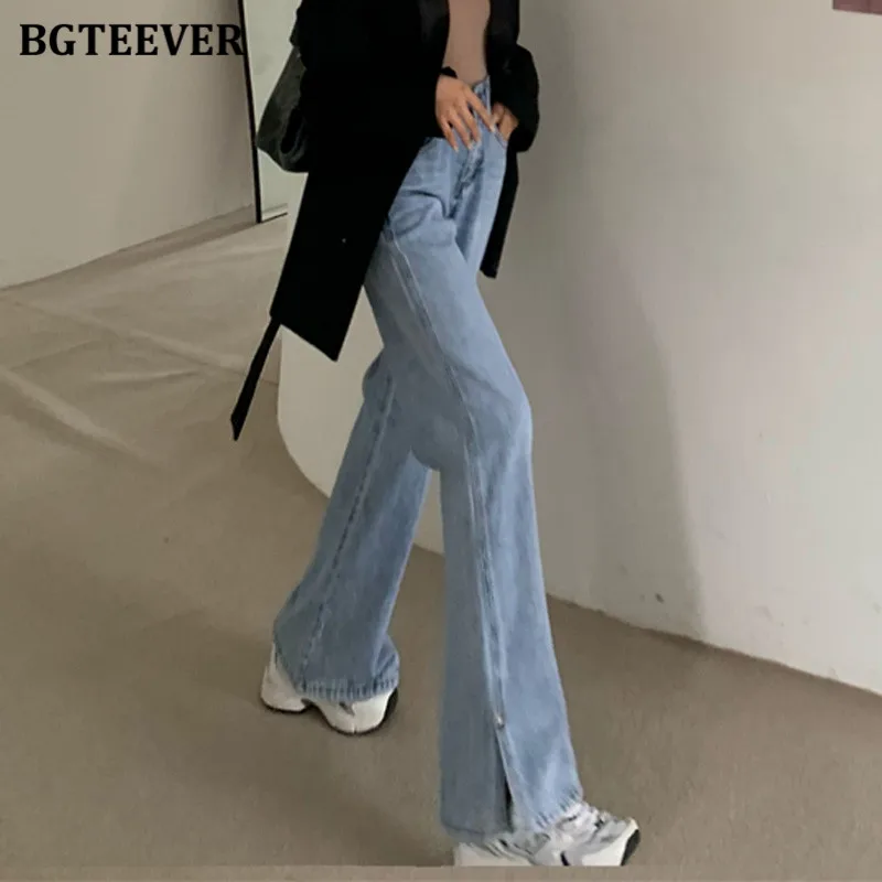 BGTEEVER Women High Waist Wide Leg Jeans Spring Loose Denim Pants Casual Side Split Female Long Denim Blue Jeans Ladies Trousers
BGTEEVER Women High Waist Wide Leg Jeans Spring Loose Denim Pants Casual Side Split Female Long Denim Blue Jeans Ladies Trousers