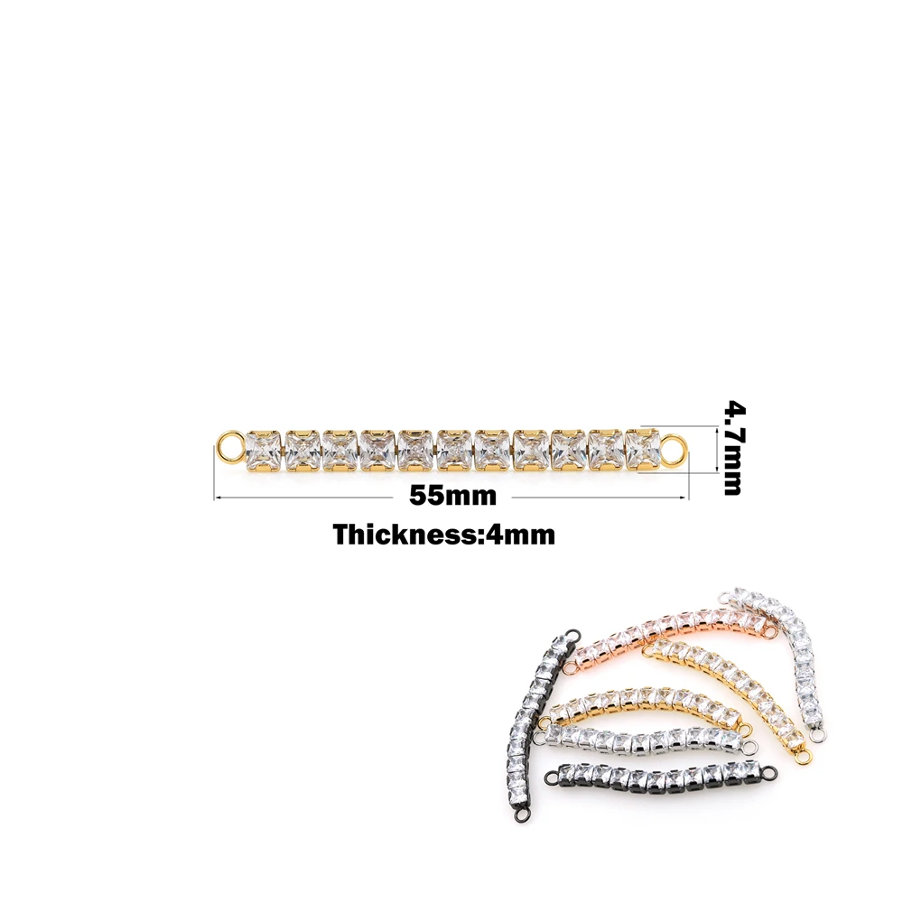 Ladies Gold Filled Rose Gold CZ Zircon Geometric Bar Bracelet Necklace Joint DIY Production Cubic Zirconia
Ladies Gold Filled Rose Gold CZ Zircon Geometric Bar Bracelet Necklace Joint DIY Production Cubic Zirconia