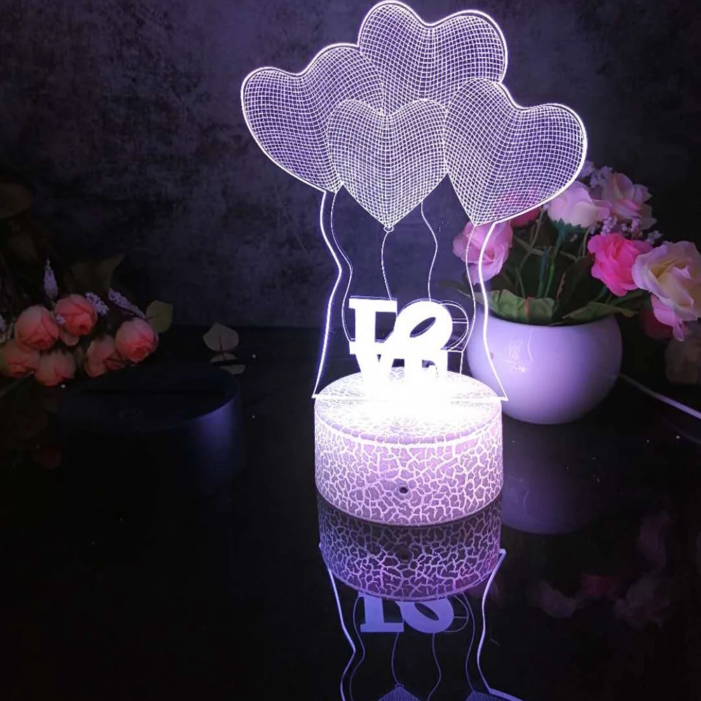 Led 3D Night Light Love3 Pattern Nightlight for Child Bedroom Decor Desk Lamp 16 Color with remote
Led 3D Night Light Love3 Pattern Nightlight for Child Bedroom Decor Desk Lamp 16 Color with remote