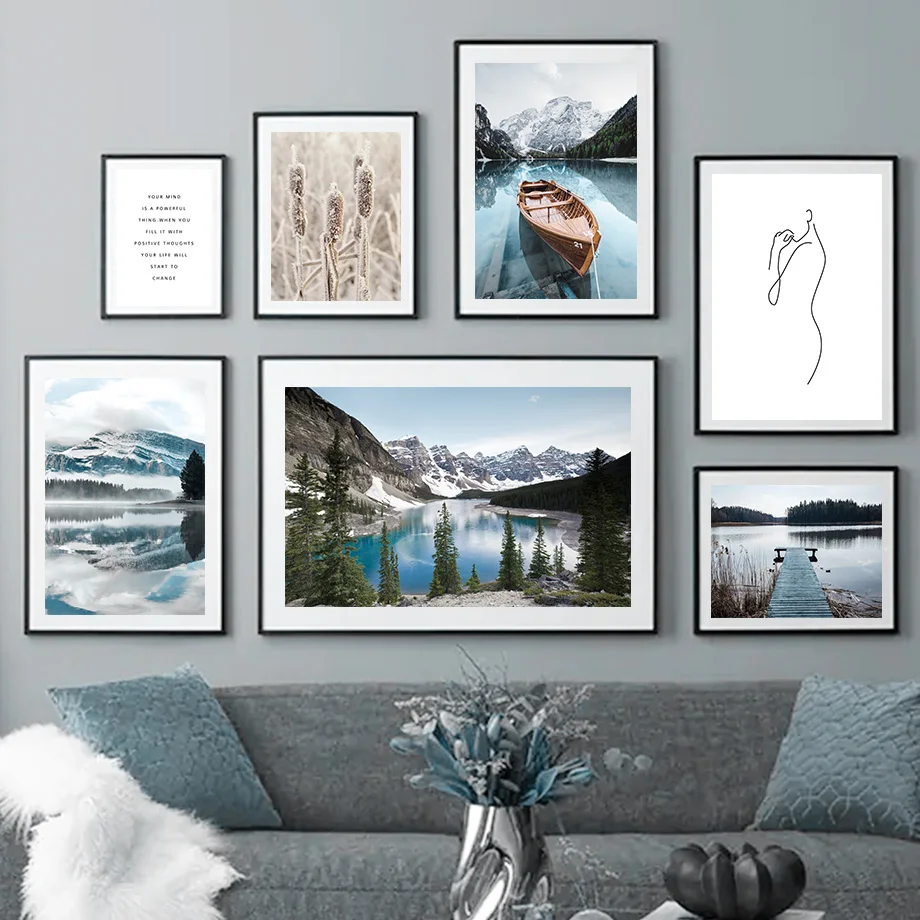 Snow Mountain Lake Boat Forest Landscape Wall Art Canvas Painting Nordic Posters And Prints Wall Pictures For Living Room Decor
Snow Mountain Lake Boat Forest Landscape Wall Art Canvas Painting Nordic Posters And Prints Wall Pictures For Living Room Decor