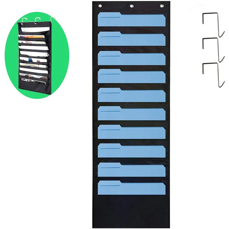 10 Pocket Wall Hanging File Organiser Storage Vertical Hanging File Folder for Home, Office or School
10 Pocket Wall Hanging File Organiser Storage Vertical Hanging File Folder for Home, Office or School
