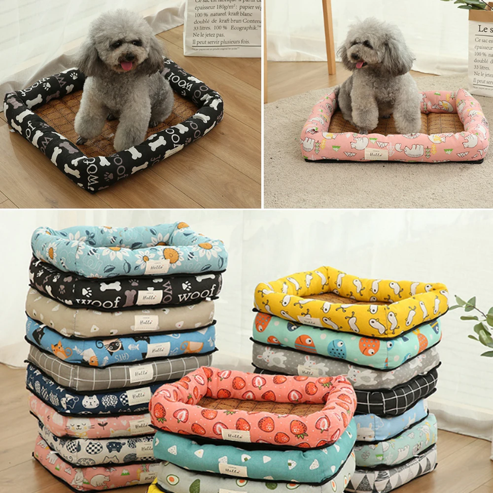 Summer Square Cat Beds House Best Soft Mat Ice Mat Woven Rattan Bed Pet Dog Bed For Dog Basket Pet Products Cushion Cat Sofa
Summer Square Cat Beds House Best Soft Mat Ice Mat Woven Rattan Bed Pet Dog Bed For Dog Basket Pet Products Cushion Cat Sofa