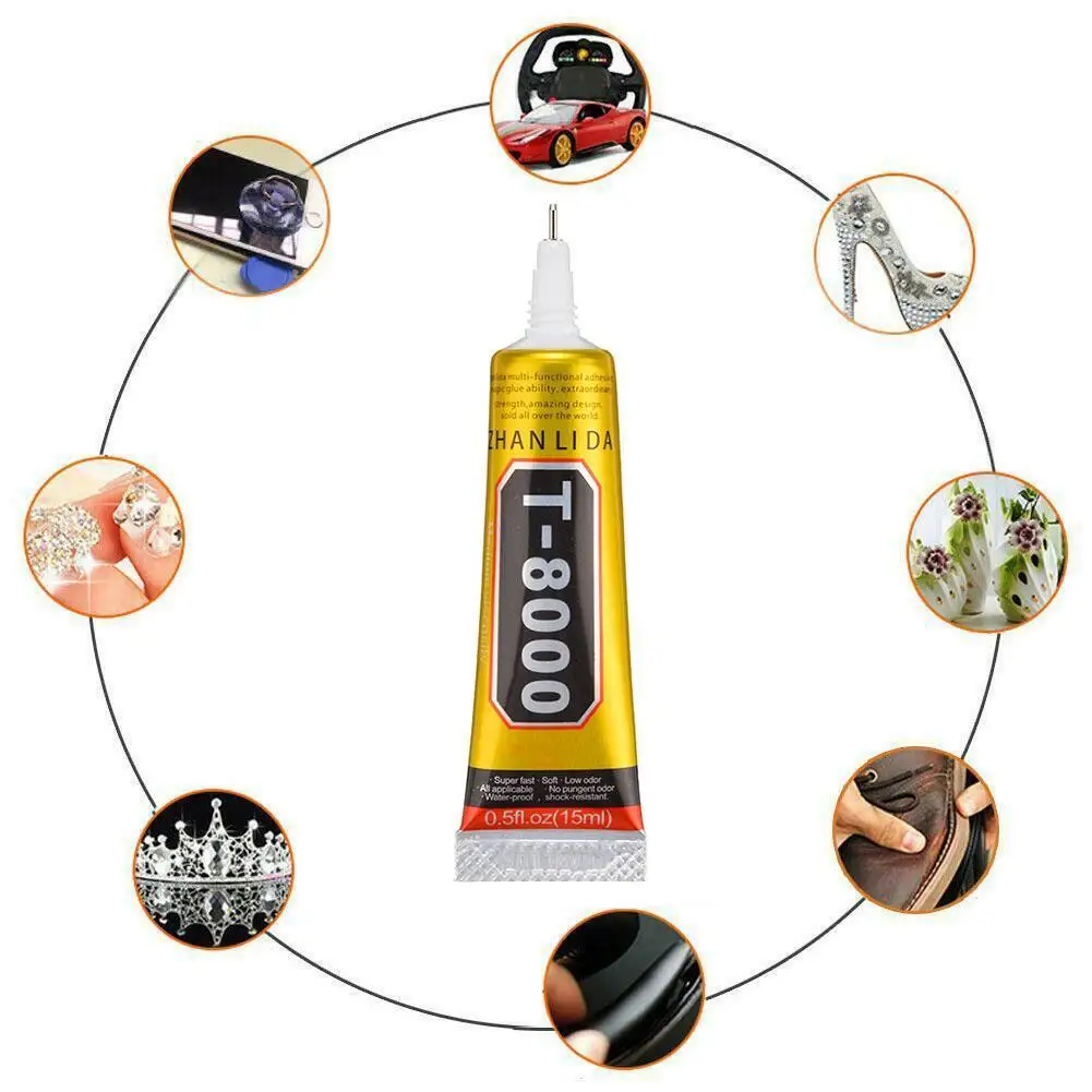 50 мл T8000 Универсальный супер клей для самостоятельного ремонта сотового телефона 
50 мл T8000 Универсальный супер клей для самостоятельного ремонта сотового телефона