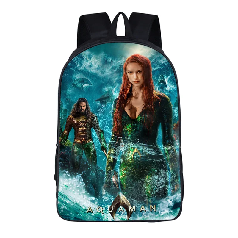 New Hot Women Bags Moive Aquaman Prints Arthur Curry Mera Backpack Students School Bag for Girls Boys Backpacks Mochila
New Hot Women Bags Moive Aquaman Prints Arthur Curry Mera Backpack Students School Bag for Girls Boys Backpacks Mochila