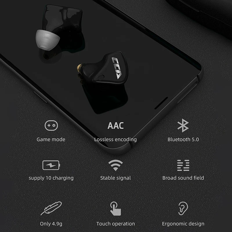 Cca Cx10 Bluetooth 5,0 - Tws - 1Ba + 4Dd Hi-Fi 
Cca Cx10 Bluetooth 5,0 - Tws - 1Ba + 4Dd Hi-Fi