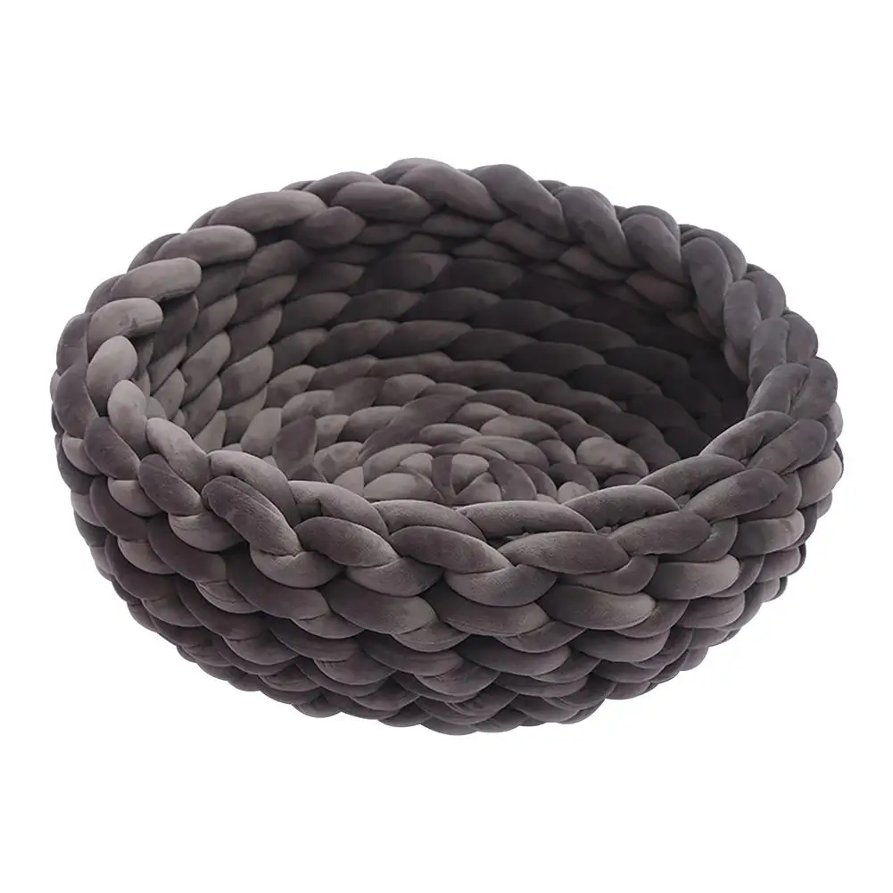 Chunky Knit Pet Bed Fashionable Cat Cave Dog Bed For Indoor Pets Soft Cotton Round Dog Basket Knitted Pet Bed Cave Dog Nest.Warm
Chunky Knit Pet Bed Fashionable Cat Cave Dog Bed For Indoor Pets Soft Cotton Round Dog Basket Knitted Pet Bed Cave Dog Nest.Warm