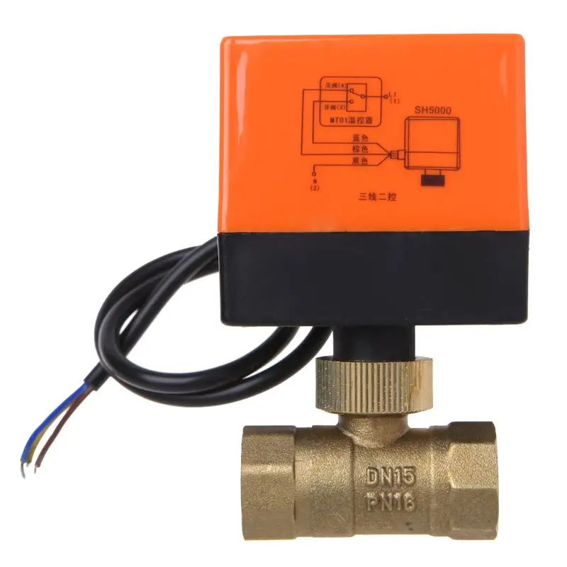 DN15/DN20/DN25 Electric Motorized Brass Ball Valve DN20 AC 220V 2 Way 3-Wire with Actuator
DN15/DN20/DN25 Electric Motorized Brass Ball Valve DN20 AC 220V 2 Way 3-Wire with Actuator